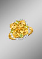 Damenring im Blumen-Design 