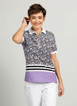 Poloshirt mit Allovermuster 