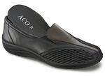 ELENA EDEN, bequeme Damen-Slipper, Weite G, mit herausnehmbarem Fussbett SCHWARZ-BRONZE