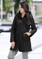 Longjacke mit ansprechendem Stepp SCHWARZ