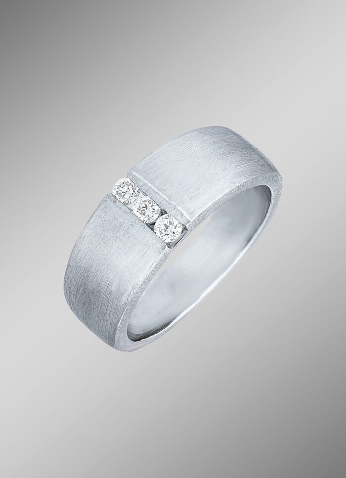 Stilvoller Damenring aus Platin mit Brillanten 