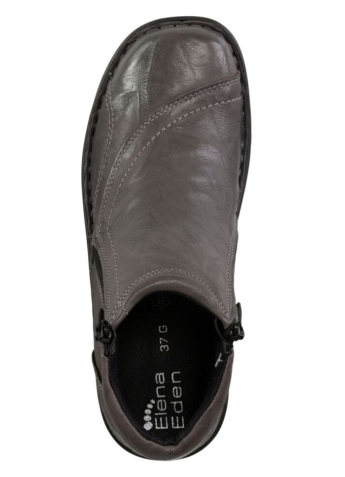 ELENA EDEN, klassische Damen-Boots, mit herausnehmbarem Fussbett GRAU
