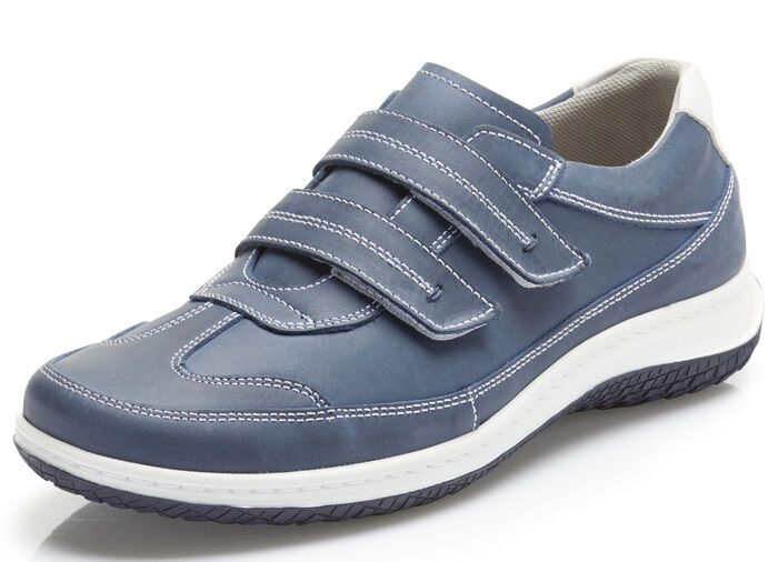 GINO GALANTE, sportliche Herren-Sneaker, mit herausnehmbarem Fussbett JEANS-WEISS