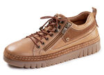 Gemini, schicke Damen-Schnürschuhe, Weite G, mit herausnehmbarem Fussbett COGNAC