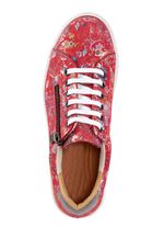 ELENA EDEN Schn&uuml;rschuh aus effektvoll bedrucktem Nubukleder ROT