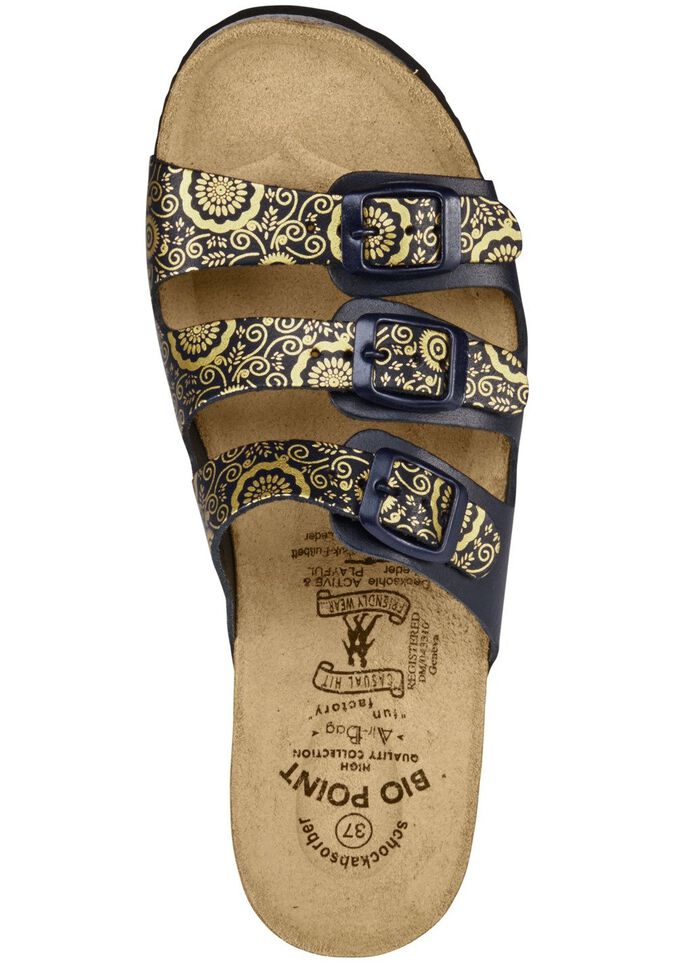 Klassische Damen-Pantoletten, mit verstellbaren Spangen 