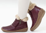 ELENA EDEN, gefütterte Damen-Boots, Winterschuhe, Weite G, mit herausnehmbarem Fussbett BORDEAUX