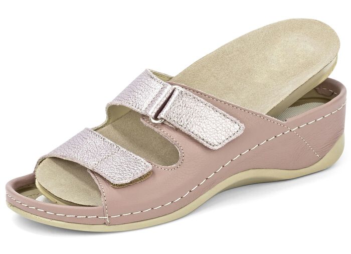 Mubb Pantolette mit Leder-Memory-Fussbett MAUVE-ALTROSÉ