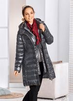 Kurzmantel mit seitlicher L&auml;ngssteppung 