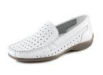 ELENA EDEN, sommerliche Damen-Slipper, Weite H, mit herausnehmbarem Fussbett WEISS