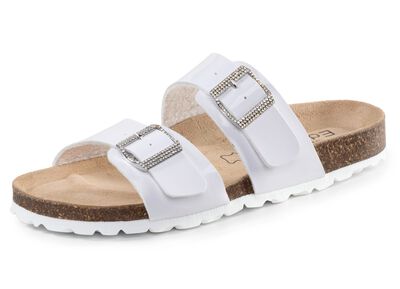 ELENA EDEN Pantolette mit Glitzersteinchen verzierten Schliessen 