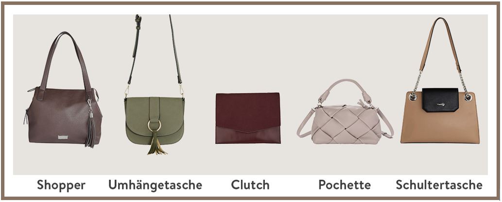 Handtaschen in verschiedenen Varianten